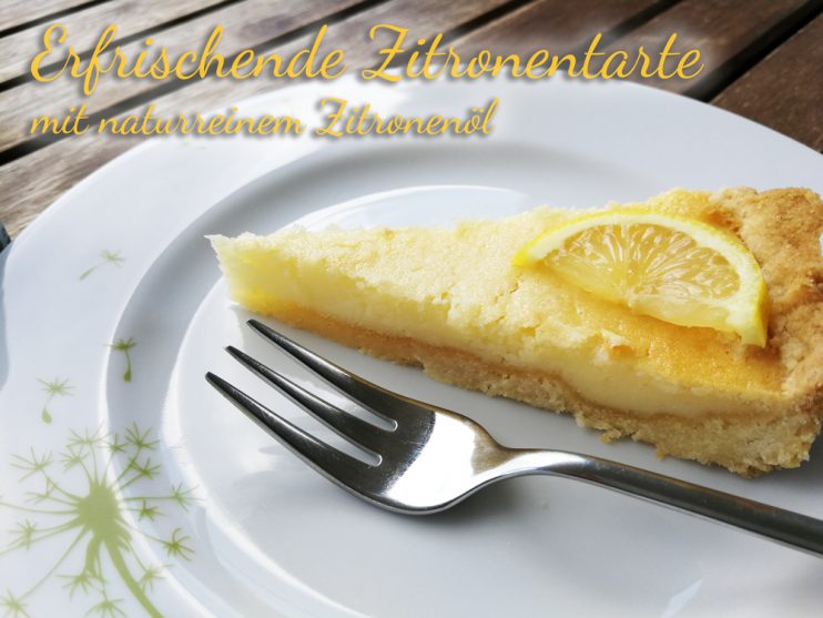 Erfrischende Zitronentarte mit Zitronenöl